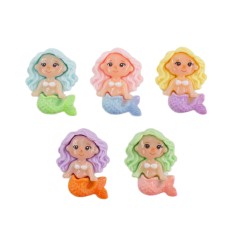 Cartoon Cute Mermaid Handmade Material  20mm snap button Resin DIY Jewelry