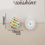 Cartoon Rabbit Chick Turkey Easter Egg Series 20mm snap button Resin DIY Jewelry