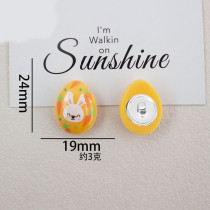 Cartoon Easter Series 20mm snap button Resin DIY Jewelry