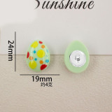 Cartoon Rabbit Chick Turkey Easter Egg Series 20mm snap button Resin DIY Jewelry