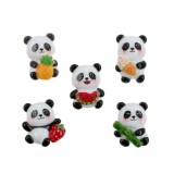 Cartoon Panda Series Handmade  20mm snap button Resin DIY Jewelry