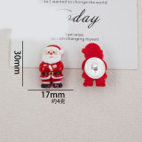 Santa Claus Handmade  20mm snap button Resin DIY Jewelry