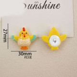 Cartoon Rabbit Chick Turkey Easter Egg Series 20mm snap button Resin DIY Jewelry