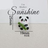 Cartoon Panda Series Handmade  20mm snap button Resin DIY Jewelry