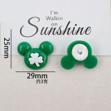 St. Patrick's Day Clover Series 20mm snap button Resin DIY Jewelry