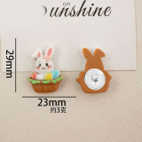 Cartoon Rabbit Chick Turkey Easter Egg Series 20mm snap button Resin DIY Jewelry