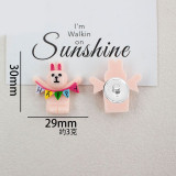 Cartoon Easter Series 20mm snap button Resin DIY Jewelry