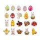 Cartoon Rabbit Chick Turkey Easter Egg Series 20mm snap button Resin DIY Jewelry