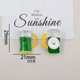St. Patrick's Day Clover Series 20mm snap button Resin DIY Jewelry