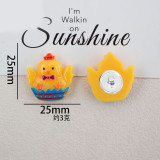 Cartoon Easter Series 20mm snap button Resin DIY Jewelry