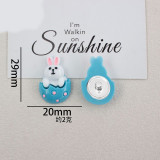 Cartoon Easter Series 20mm snap button Resin DIY Jewelry