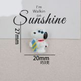 Cartoon Nunu Series Handmade  20mm snap button Resin DIY Jewelry