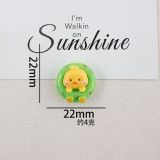 Cartoon small animal donuts handmade  20mm snap button Resin DIY Jewelry