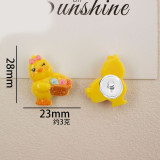 Cartoon Rabbit Chick Turkey Easter Egg Series 20mm snap button Resin DIY Jewelry