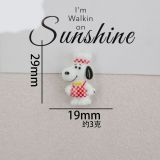 Cartoon Nunu Series Handmade  20mm snap button Resin DIY Jewelry