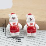 Bright Christmas Series 20mm snap button Resin DIY Jewelry