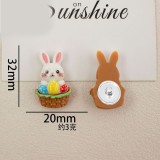 Cartoon Rabbit Chick Turkey Easter Egg Series 20mm snap button Resin DIY Jewelry