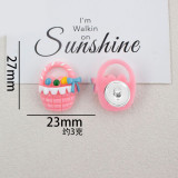Cartoon Easter Series 20mm snap button Resin DIY Jewelry