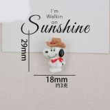 Cartoon Nunu Series Handmade  20mm snap button Resin DIY Jewelry