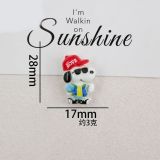 Cartoon Nunu Series Handmade  20mm snap button Resin DIY Jewelry