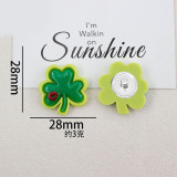 St. Patrick's Day Clover Series 20mm snap button Resin DIY Jewelry