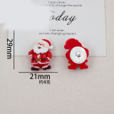 Santa Claus Handmade  20mm snap button Resin DIY Jewelry