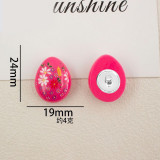 Cartoon Rabbit Chick Turkey Easter Egg Series 20mm snap button Resin DIY Jewelry
