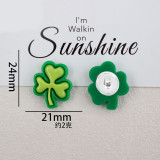 St. Patrick's Day Clover Series 20mm snap button Resin DIY Jewelry