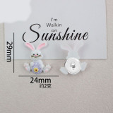 Cartoon Easter Series 20mm snap button Resin DIY Jewelry