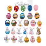 Cartoon Easter Series 20mm snap button Resin DIY Jewelry