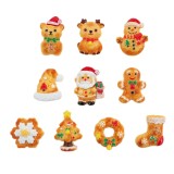Christmas Cartoon Biscuit Series  20mm snap button Resin DIY Jewelry