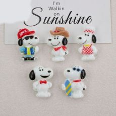 Cartoon Nunu Series Handmade  20mm snap button Resin DIY Jewelry