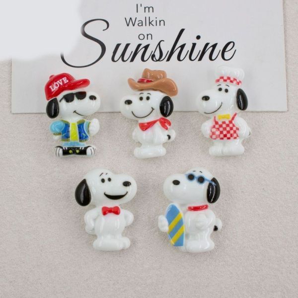 Cartoon Nunu Series Handmade  20mm snap button Resin DIY Jewelry