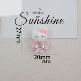Cartoon Kitty Series 20mm snap button Resin DIY Jewelry