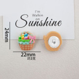 Cartoon Easter Series 20mm snap button Resin DIY Jewelry