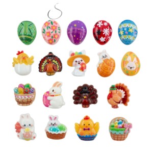 Cartoon Easter Series 20mm snap button Resin DIY Jewelry