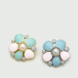 Flower Pearl Bear LOVE  rhinestone Metal 20MM Snap buttons