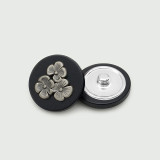 Flower  vintage Metal resin 20MM Snap buttons