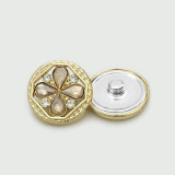 Flower Pearl Bear LOVE  rhinestone Metal 20MM Snap buttons