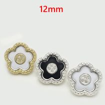 Metal 12MM Snap buttons  fit 12mm snap jewelry Flower Pearl  Rhinestone vintage Square crystal