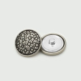 Flower  vintage Metal resin 20MM Snap buttons