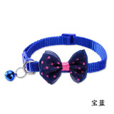 Dot Bow Pet Collar Small Round Dot Bow Cat Collar Pet Accessories Cat Dog Bell Collar