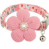 Pet accessories, shiny rhinestones, exquisite pet collars, dog collars, small and medium-sized dog floral cat collars
