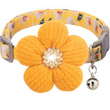 Pet accessories, shiny rhinestones, exquisite pet collars, dog collars, small and medium-sized dog floral cat collars