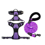 Dog leash pet chest and back nylon dog leash large dog harness pet supplies wholesale