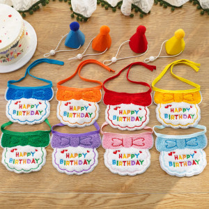 Pet Instagram style birthday bib scarf, dog cat hat wholesale