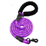 Pet supplies reflective multi-color nylon round rope dog chain foam handle medium large dog leash