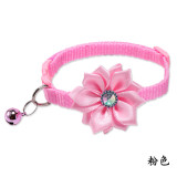 Flower Bow Pet Collar Cat Collar Dog Neck Collar Cat Collar Pet Supplies with Bell Collar