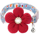 Pet accessories, shiny rhinestones, exquisite pet collars, dog collars, small and medium-sized dog floral cat collars