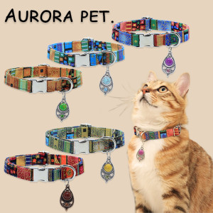 Pet Supplies Dog Printed Collar Bohemian Retro Cat Dog Collar